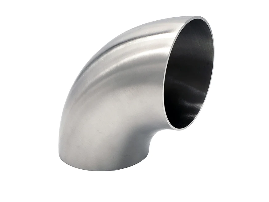 2.250" 16ga 90° Mandrel Bend - (2.677" CLR) - Brushed Finish - 304 Stainless