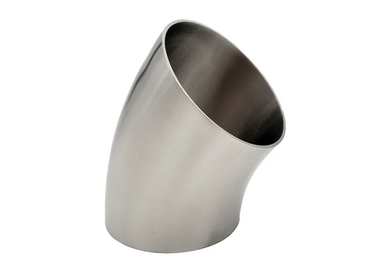2.250" 16ga 45° Mandrel Bend - (2.250" CLR) - Brushed Finish - 304 Stainless